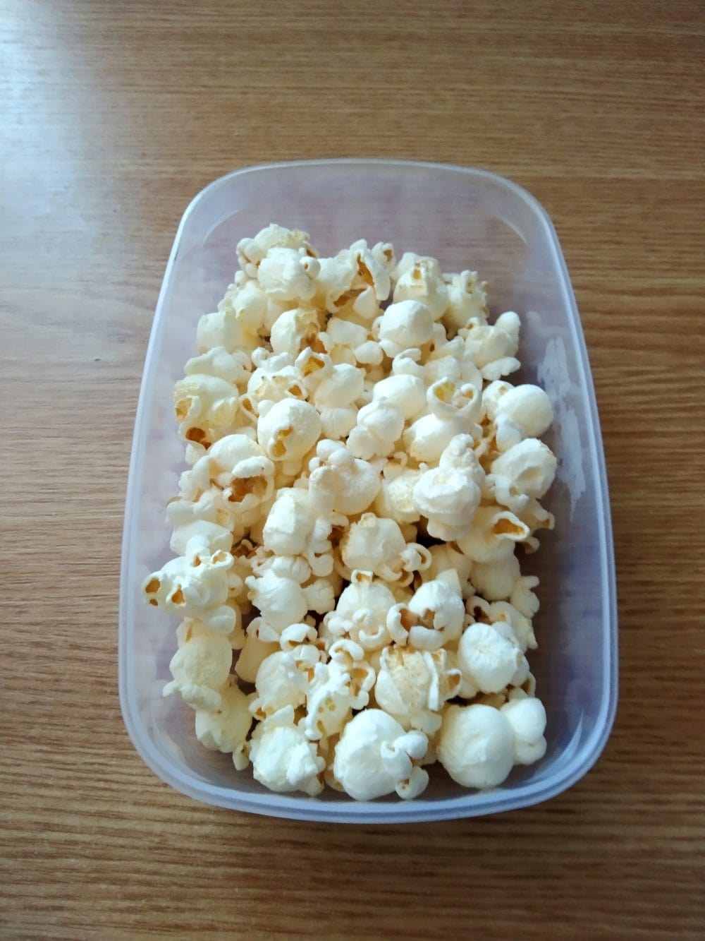 popcorn bowl on table